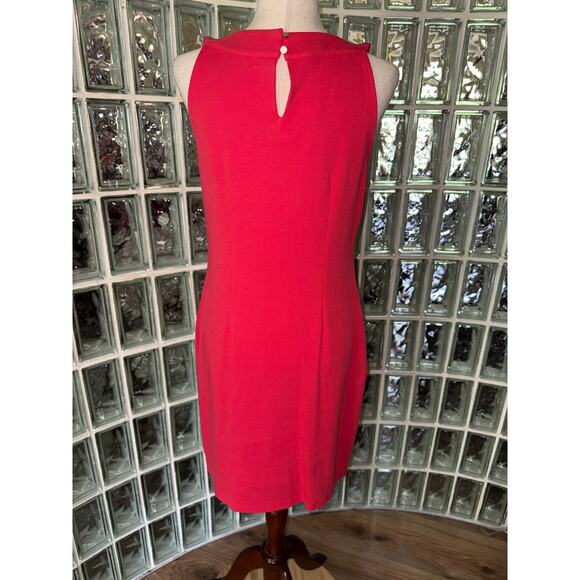 Talbots Keyhole Sheath Midi Dress Coral - Size Small Petite - OB - Picture 3 of 12